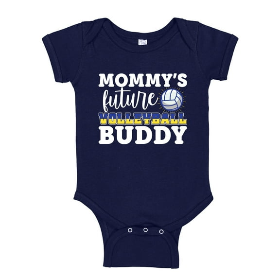 Mommy's Future Volleyball Buddy Baby Bodysuit One Piece 18 mo Navy Blue