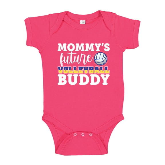 Mommy's Future Volleyball Buddy Baby Bodysuit One Piece NB Cyber Pink