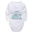 thumbnail image 1 of Mommy's Little Man Daddy's Best Buddy Unixex Baby Clothing Long Sleeve Baby Boy Coming Home Outfit Boy White 3-6 Month Onsie, 1 of 2