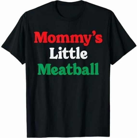 Greenink Mommy's Little Meatball Italian T-Shirt Funny Daddy's Little Meatball Shirt Humor Italy Love Pun Tee Shirts