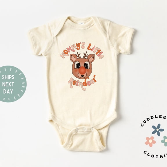 Mommy's Little Reindeer Christmas Baby Bodysuit, Rudolph Christmas Baby Bodysuit, Baby's First Christmas, Baby Gift Boy Girl