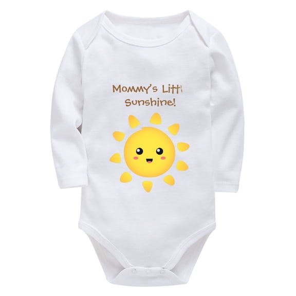 Mommy's Little Sunshine Newborn Clothes for Boy Long Sleeve Coming Home Outfit Newborn White Girls Newborn Clothes
