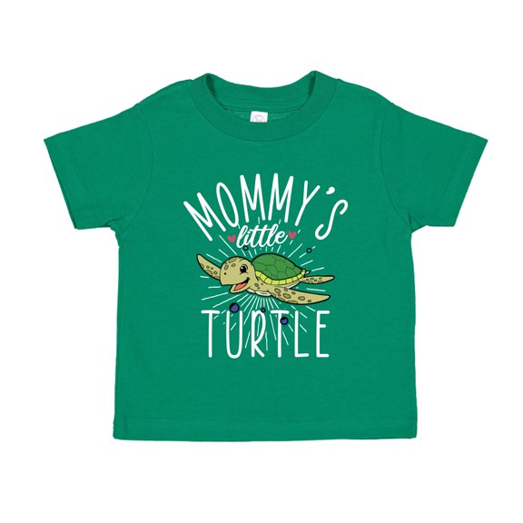 Mommy's Little Turtle Toddler T-Shirt 2T Kelly Green