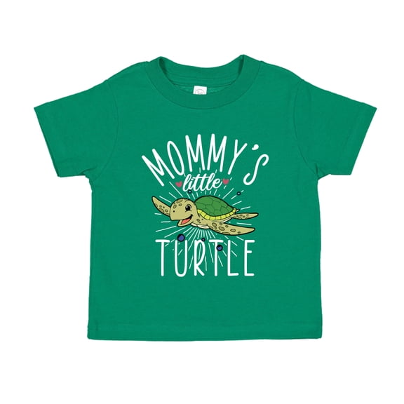 Mommy's Little Turtle Toddler T-Shirt 3T Kelly Green