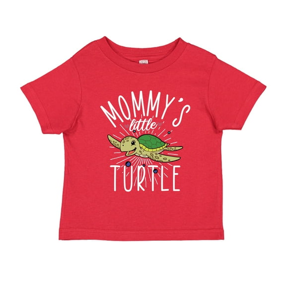 Mommy's Little Turtle Toddler T-Shirt 5/6T Red