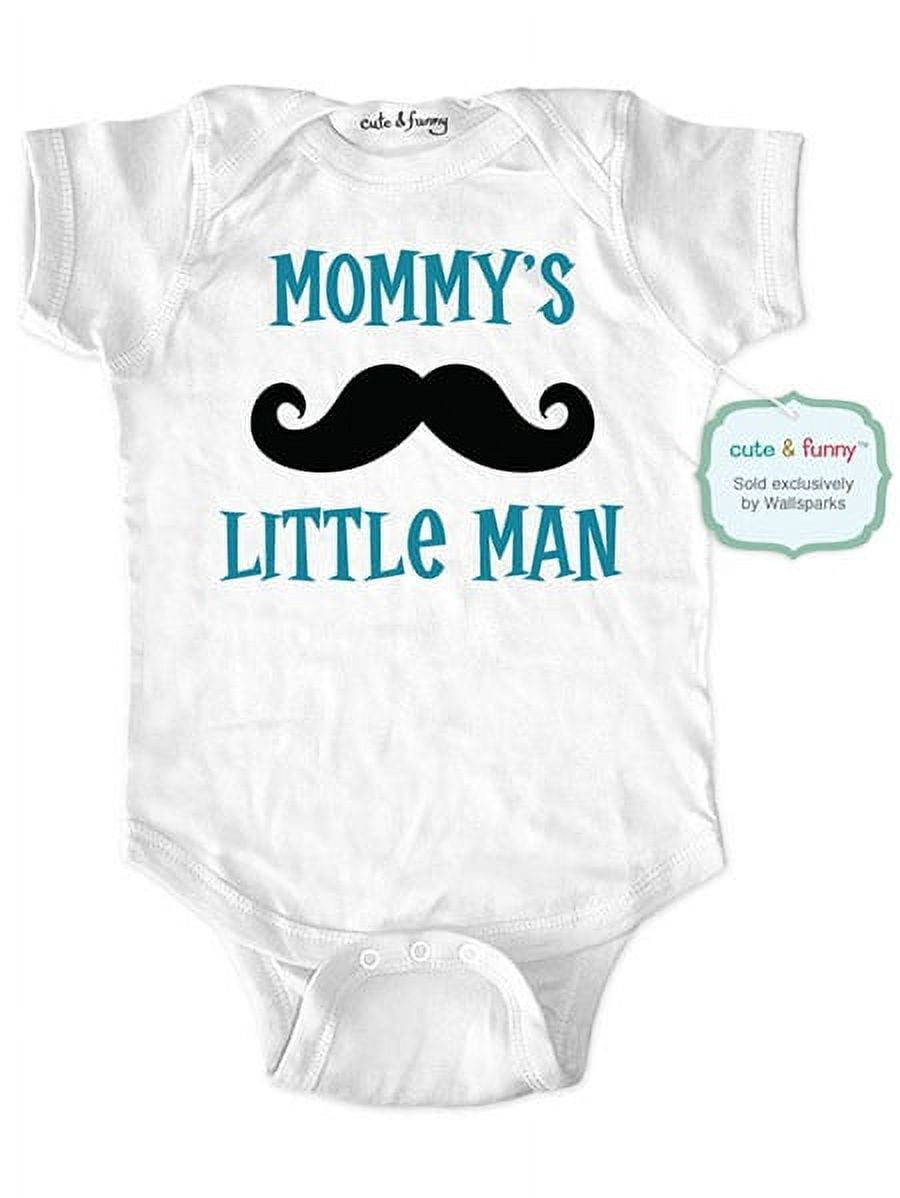 Mommy's Little man - wallsparks cute & funny Brand - baby one piece bodysuit - Great baby shower gift!