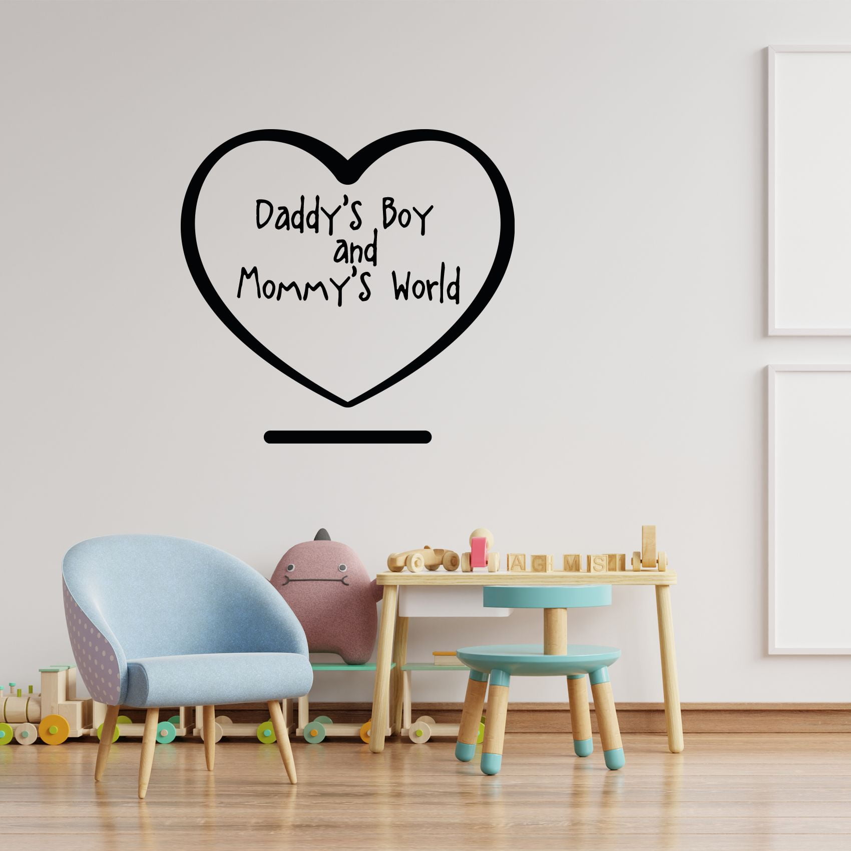 Mommy's World Daddy Newborn Baby Babies Quote Wall Sticker Art Decals for  Girls Boys Room Bedroom Nursery Kindergarten House Fun Home Decor Stickers  Wall Art Vinyl Decoration Size (40x40 inch) - Walmart.com, image size:1700x1700