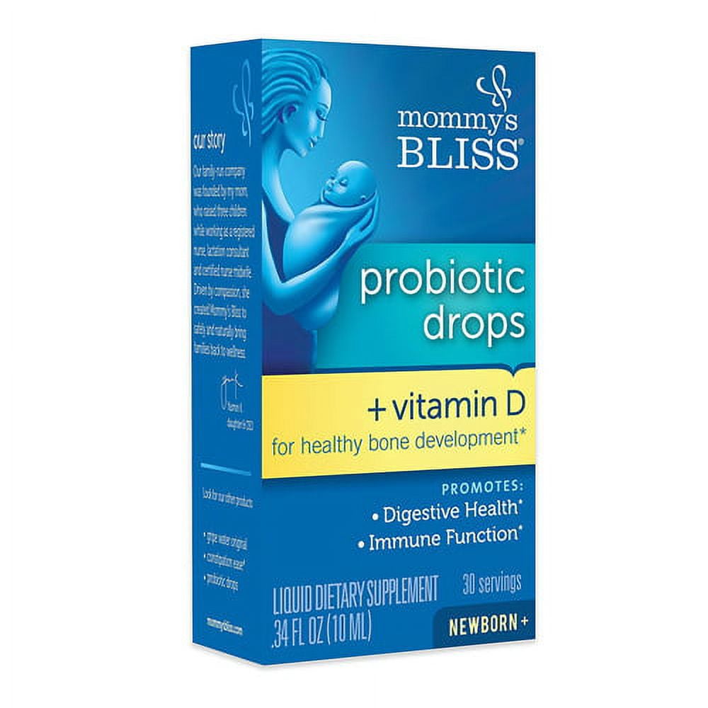 Mommys Bliss Baby Probiotic Drops Plus Vitamin D, 0.34 Oz, 6 Pack