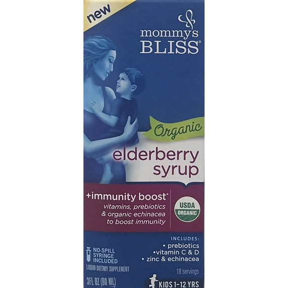 Mommys Bliss Organic Elderberry Syrup + Immunity Boost
