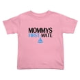 thumbnail image 1 of Mommys First Mate I Love Mom and Dad Funny Toddler T-Shirts for Boys Girls (Pink, 3T), 1 of 5