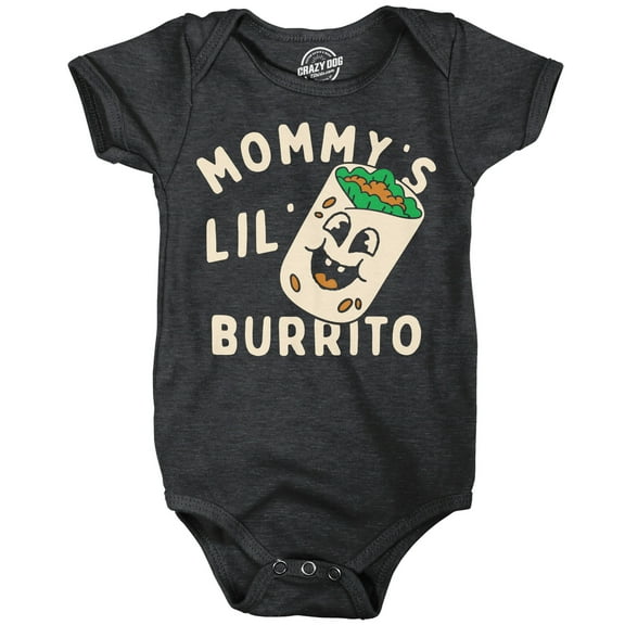 Mommys Lil Burrito Baby Bodysuit Funny Sarcastic Food Graphic Novelty Jumper for Infants