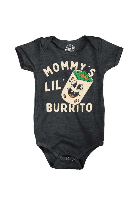 Mommys Lil Burrito Baby Bodysuit Funny Sarcastic Food Graphic Novelty Jumper for Infants