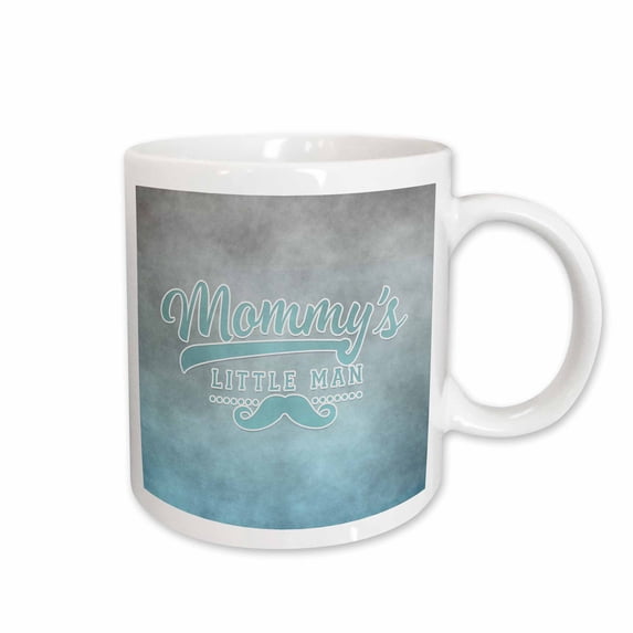 3drose, Mommys Little Boy Blue Watercolor Typography, 11oz Mug