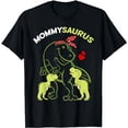 thumbnail image 1 of Mommysaurus Mommy 2 Kids Dinosaur Mom Mother's Day T-Shirt, 1 of 5