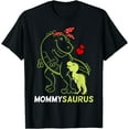 thumbnail image 1 of Mommysaurus Mommy Dinosaur Baby Mommy Mother's Day Unisex T-Shirt for Men Women,Navy Color,Size 4XL, 1 of 5
