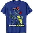 thumbnail image 1 of Mommysaurus Mommy Dinosaur Baby Mommy Mother's Day Unisex T-Shirt for Men Women,Royal Blue Color,Size 5XL, 1 of 5