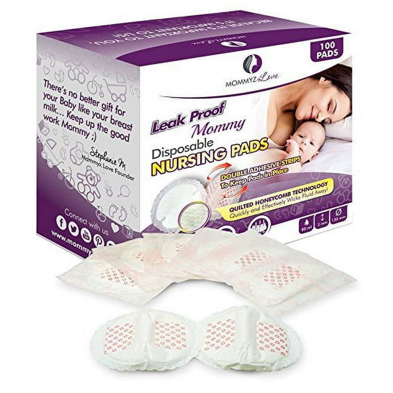 Mommyz Love Best Organic Bamboo Nursing Pads | Washable, Super Soft & Hypoallergenic | Unique 12 Bundle Pack with Daytime and Overnight Protection