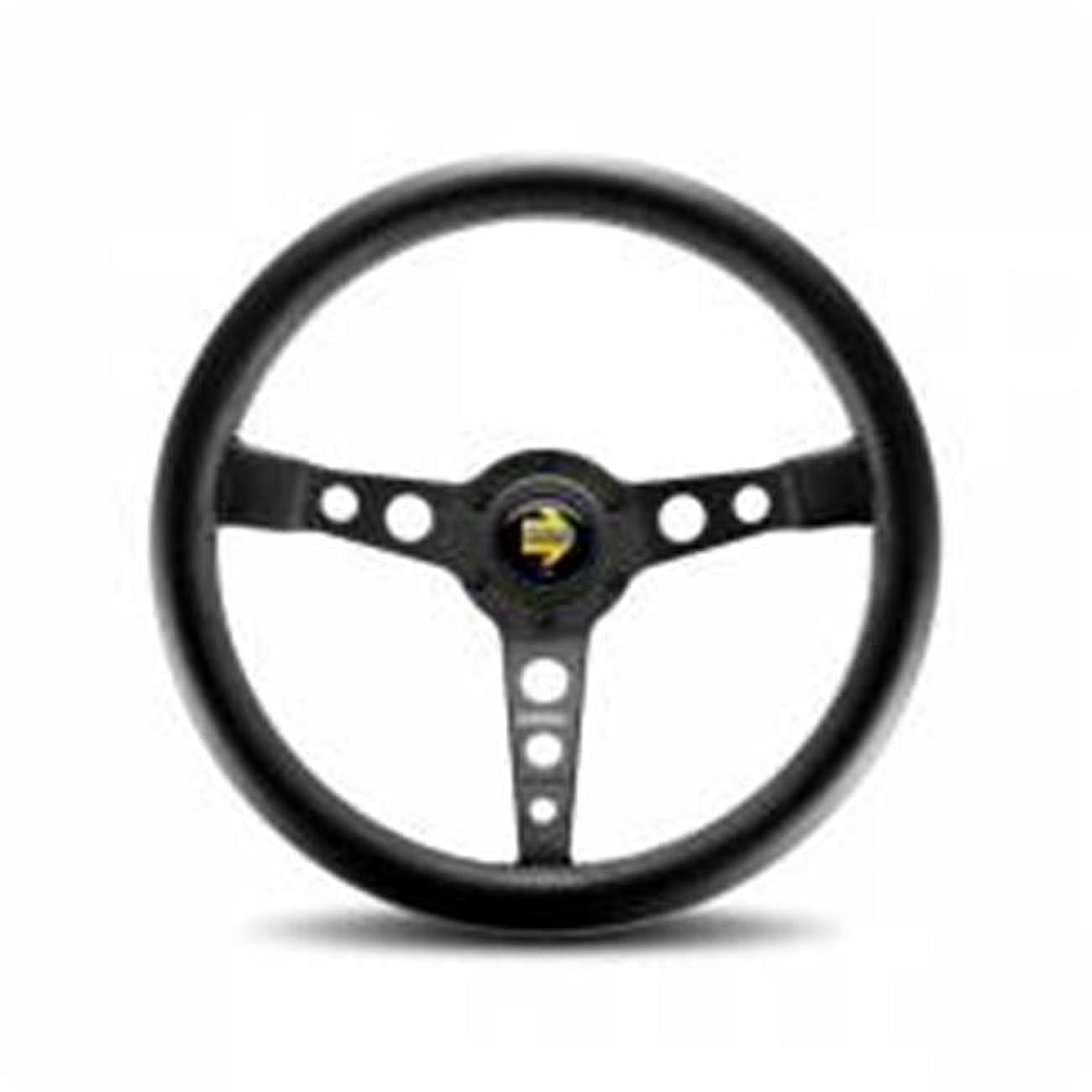 Momo Automotive Accessories PRO35BK2B Leather Prototipo Steering Wheel - Black