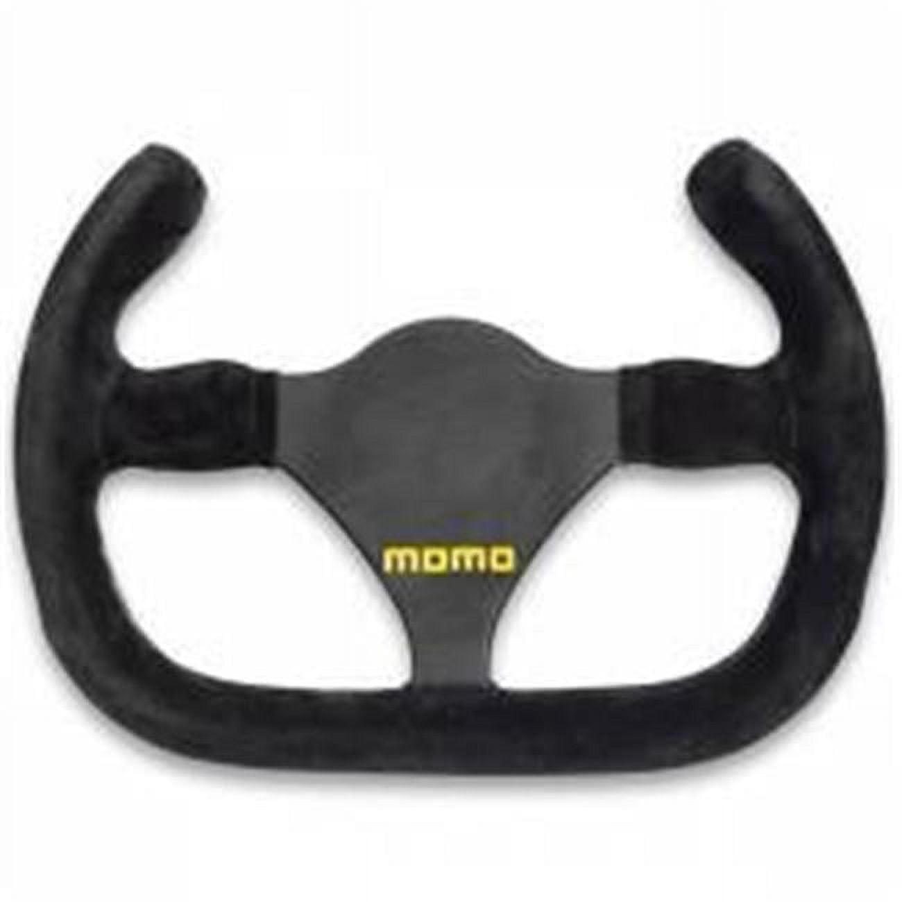 Momo Automotive Accessories R1925C-27S Suede Cut MOD 27 Cut Steering Wheel - Black