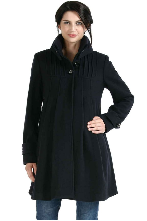 Outerwear Women's Jessie Wool Pleated Swing Coat Pregnancy Winter Jacket