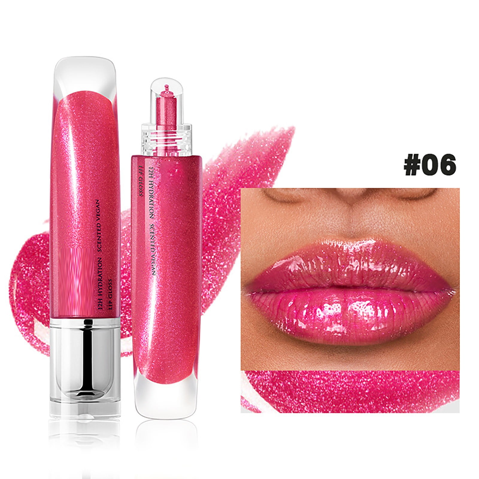 Momobako Glossy Finish Liquid Lip Gloss Shimmering Pearl Lip Glaze
