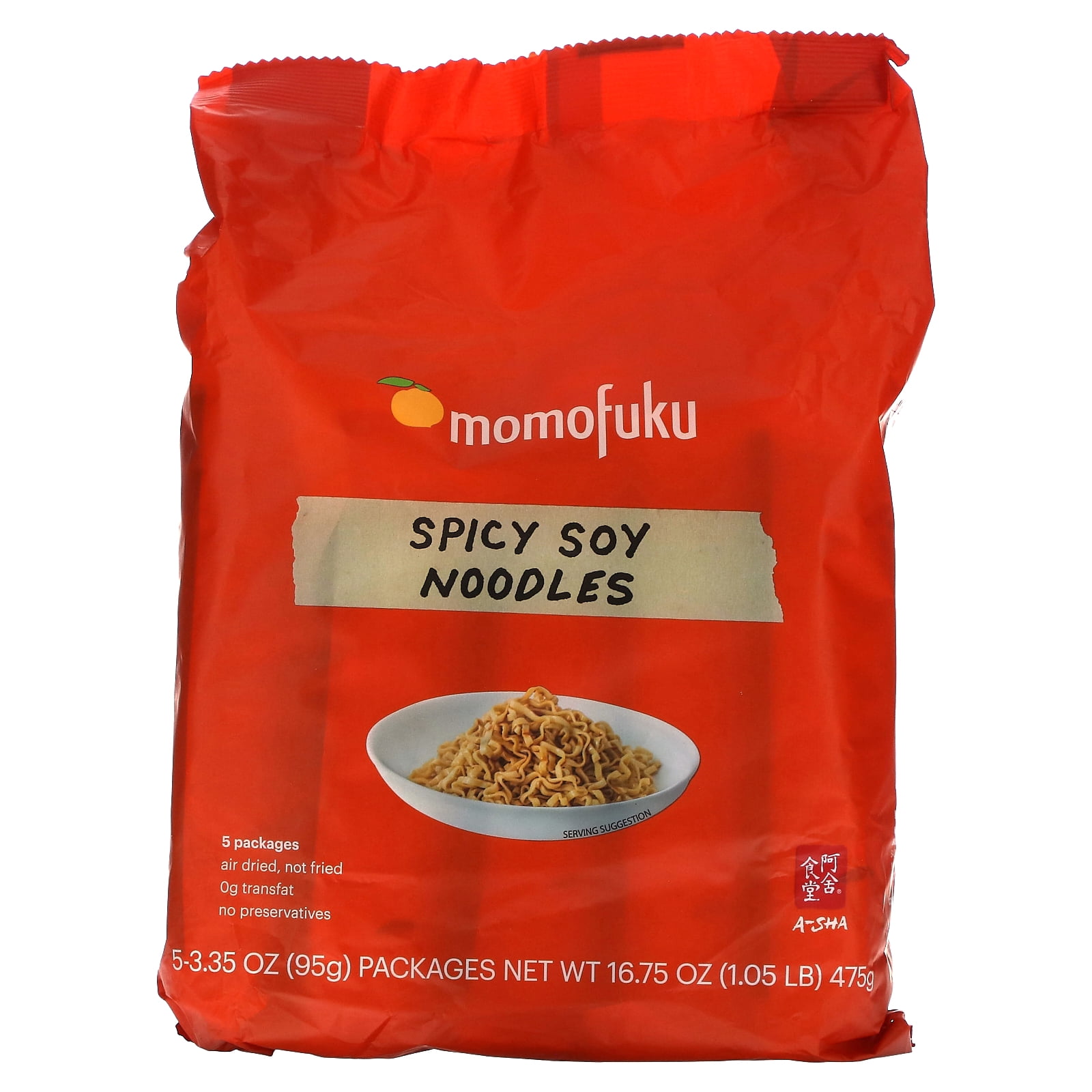 Momofuku Spicy Soy Noodles, 5 Packages, 3.35 oz (95 g) Each