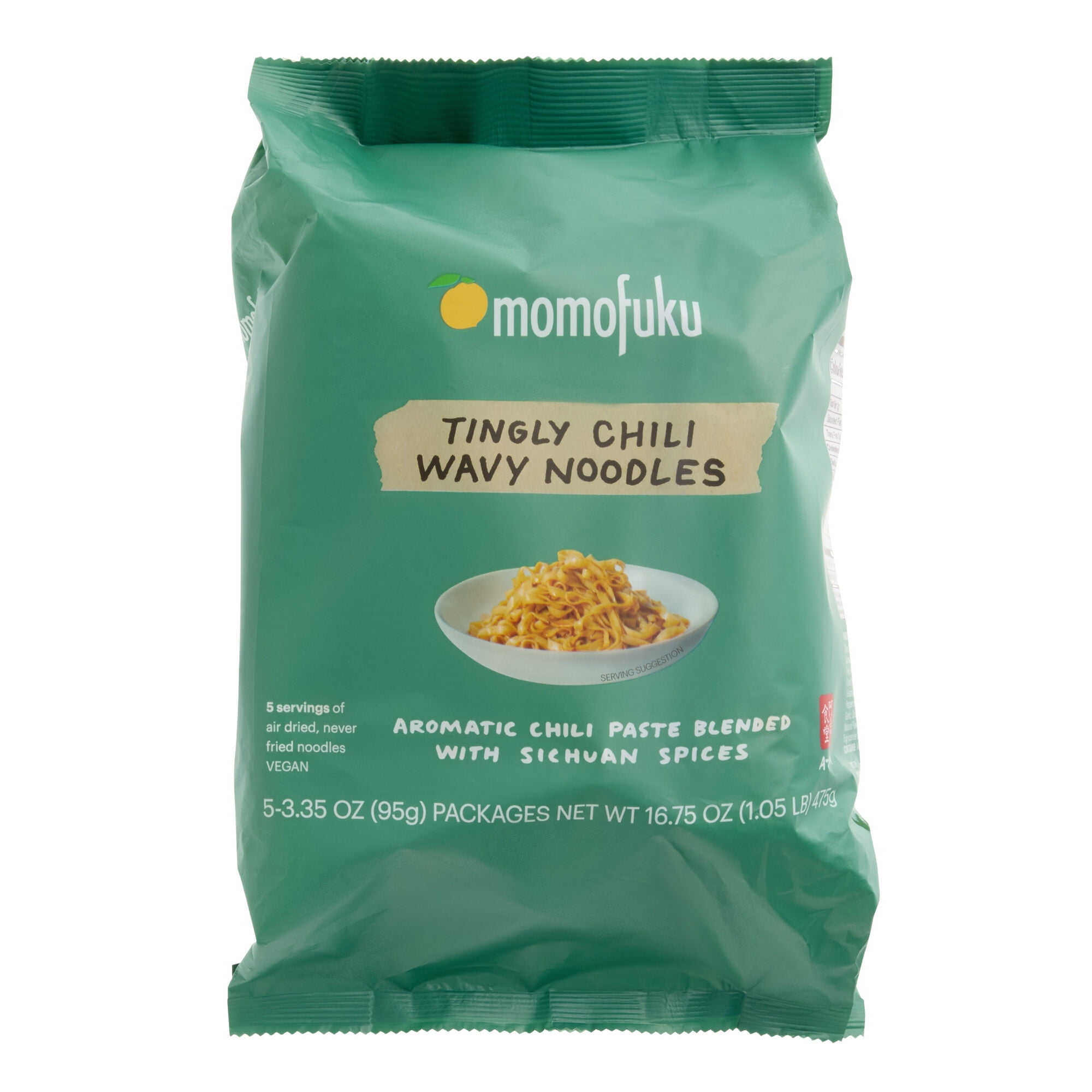 Momofuku Tingly Chili Wavy Instant Noodles 16.75 oz. Pack of 4