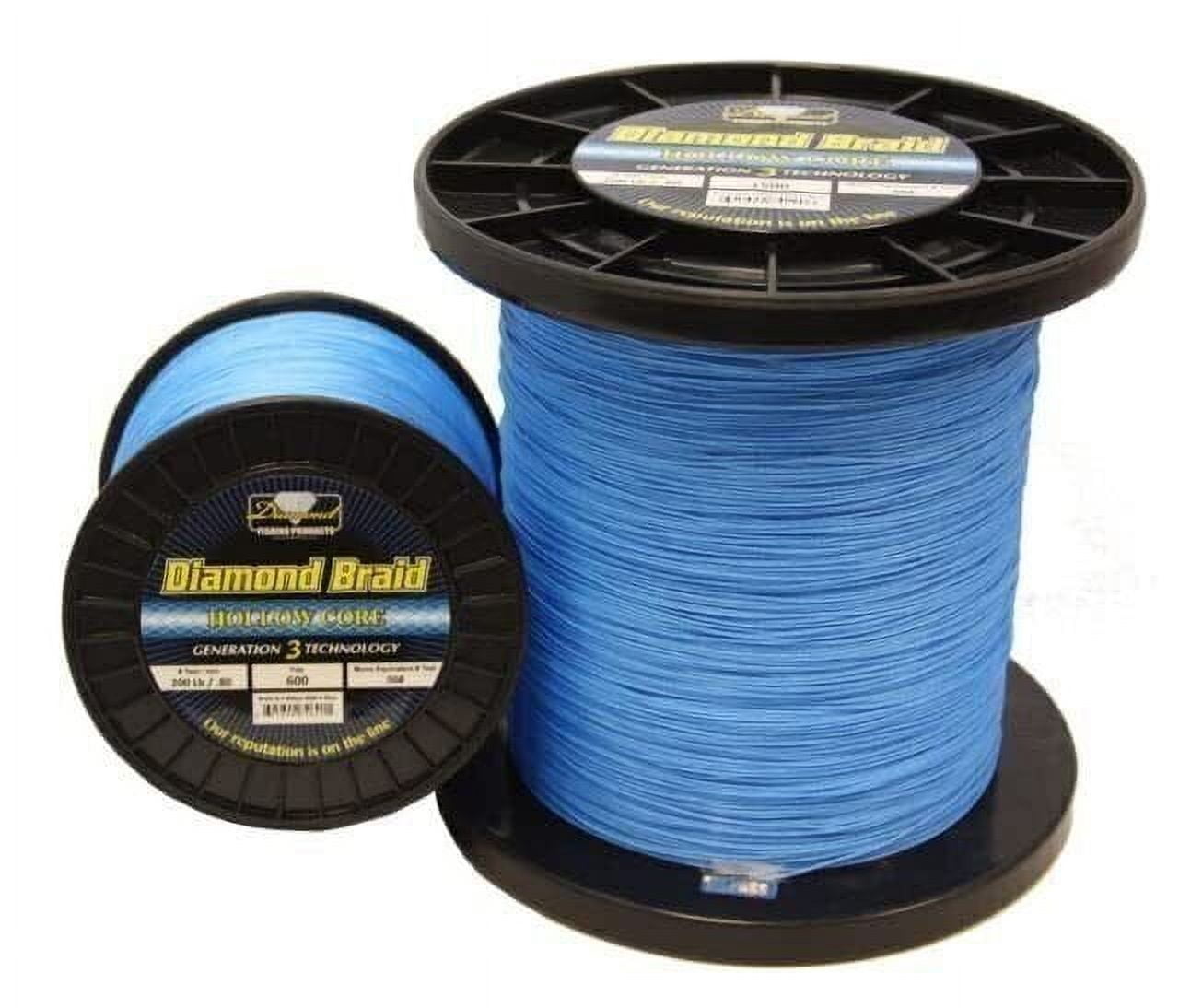 Momoi Diamond Braid Generation III Fishing Line Hollow Core - Blue - 150lb - 600
