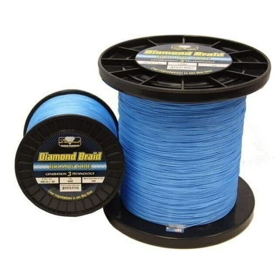 Momoi Diamond Braid Generation III Fishing Line Hollow Core - Blue - 150lb - 600
