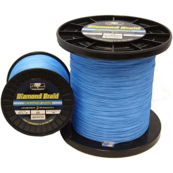Diamond Fishing Products Diamond Braid Generation III Hollow Core 3000yards Blue, 200#