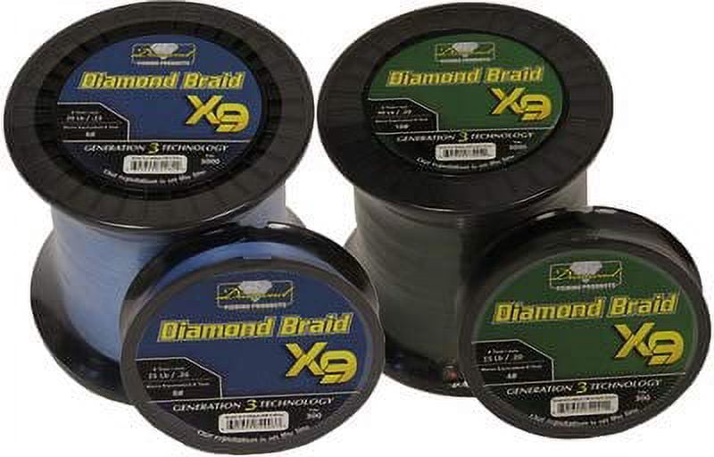Momoi Diamond Braid Generation III Fishing Line X9 Blue 30lb 3000