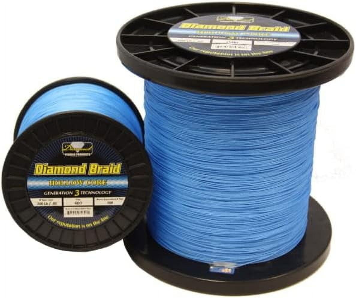 Diamond Fishing Products Diamond Braid Generation III Hollow Core 600 Yards Blue, 60#