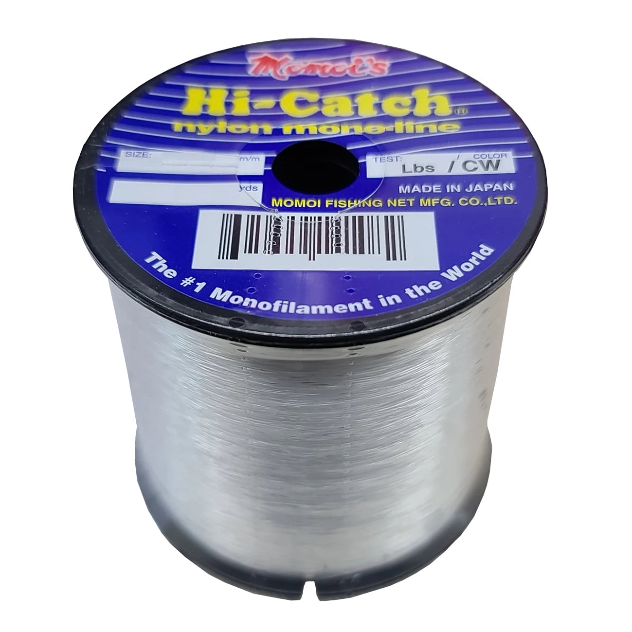 Momoi Hi-Catch Nylon Monofilament Line 1,4 Pound Spools Clear, 25#