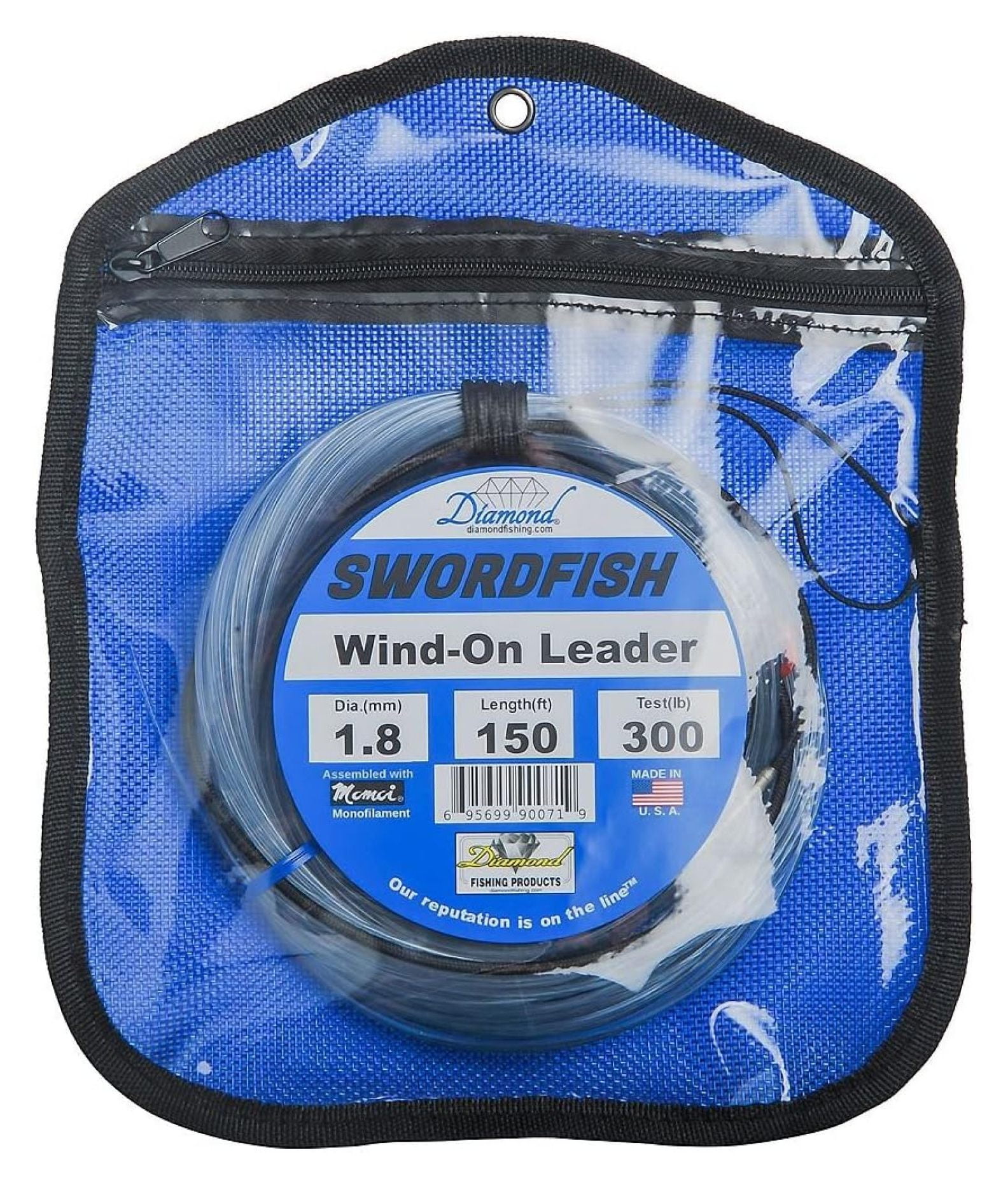 Momoi Special Swordfish Wind-On Leaders - 300lb Test - Blue - 150ft