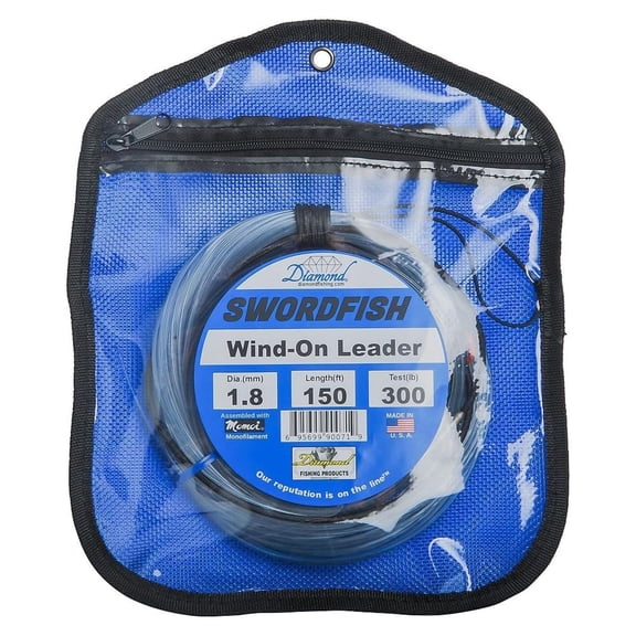 Momoi Special Swordfish Wind-On Leaders - 300lb Test - Blue - 150ft