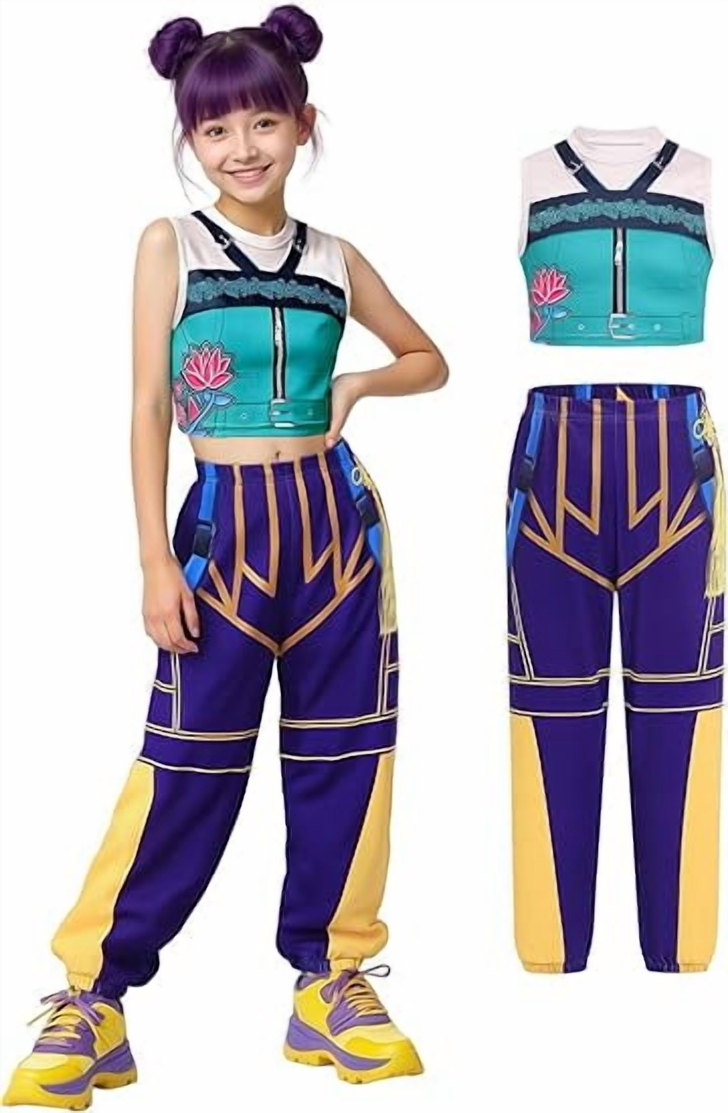Costume Cosplay Anime Pour Fille - Tenue De Chasseuse Avec Perruque, Pour Halloween, Carnaval, Fête Déguisée, Enfant