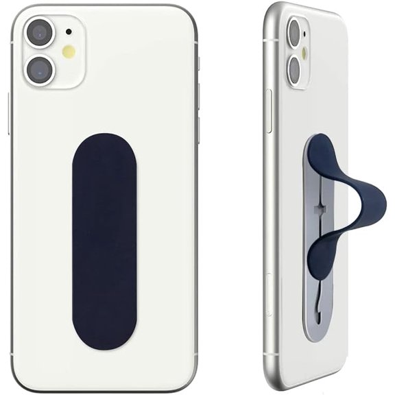 Momostick Flatstick, Cell Phone Finger Grip Strap Holder for Hand, Cell Phone Stand, New Slim Finger Loop Selfie Grip Compatible with Most Smartphones