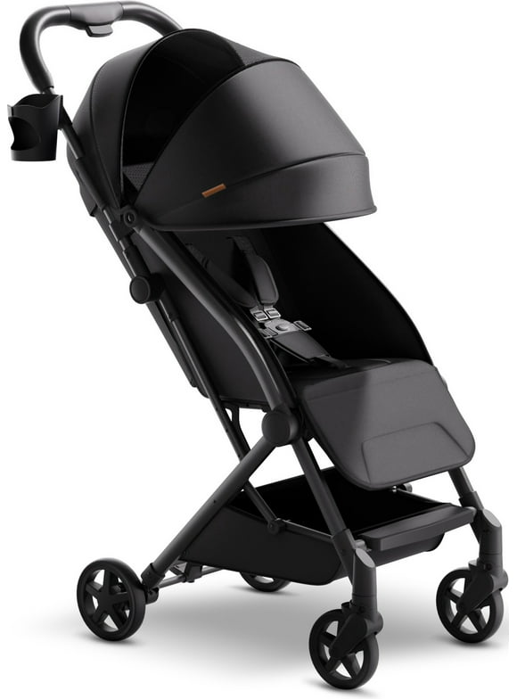 Mompush Lightweight Baby Stroller, Compact Stroller for Airplane Travel, Black, 14.2 lb, Unisex