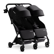Mompush Lithe Double Stroller with Two Large Individual Side by Side Recline Seat, Black, 24.5LB, Unisex