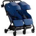 thumbnail image 1 of Mompush Lithe Double Stroller with Two Large Individual Side by Side Recline Seat, Navy, 24.5LB, Unisex, 1 of 7