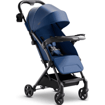 Mompush Lithe V2 Lightweight Stroller with Snack Tray, Newborn Nest Mode, Navy, 17.3LB, Unisex