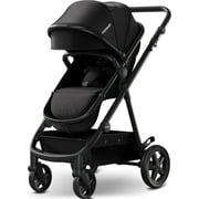 Mompush Meteor2, 2-in-1 Baby Stroller with Bassinet Mode, Adjustable Handle and Footrest, Black, 23.2LB, Unisex