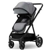 Mompush Meteor2, 2-in-1 Baby Stroller with Bassinet Mode, Adjustable Handle and Footrest, Grey, 23.2LB, Unisex