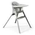 thumbnail image 1 of Mompush Olli 7-in-1 Convertible High Chair, Adjustable Footrest, Dishwasher-Safe Tray, Compact Folding Baby & Toddler Chair, Gray, 11.6LB, Unisex, 1 of 9