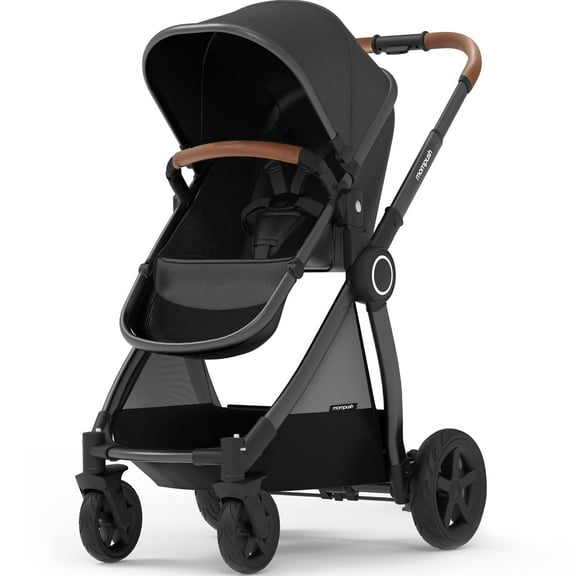 Mompush Ultimate2 Convertible Standard Stroller with Car Seat Adapter, Black