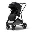 thumbnail image 1 of Mompush Wiz 2-in-1 Baby Stroller with Bassinet Mode, Reversible Seat and Large Canopy, Black, 22.3LB, Unisex, 1 of 10