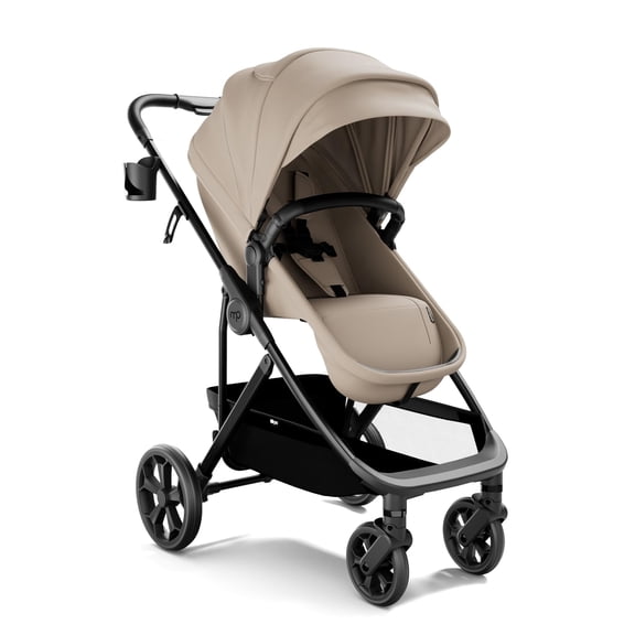 Mompush Wiz Pro 2-in-1 Baby Stroller with Bassinet Mode, Full-Size All-Terrain Premium Stroller from Newborn to Toddler, Khaki, 23.8LB, Unisex