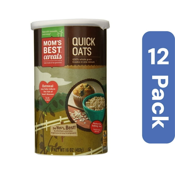 Moms Best Oats Quick Whole Grain 16 oz (Pack Of 12)