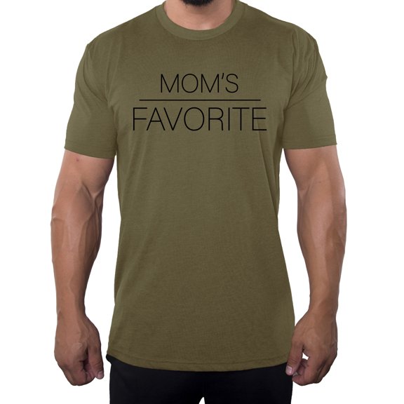 Moms Favorite T-shirts, Funny Men's shirts, Graphic Tees for Men - Olive Drab MH200FUN S6 S