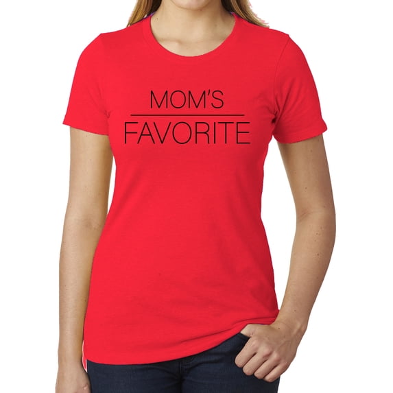 Moms Favorite Woman's Funny Graphic T-shirts, Sarcastic T-shirts for Women - Heather Red MH200WFUN S6 2XL